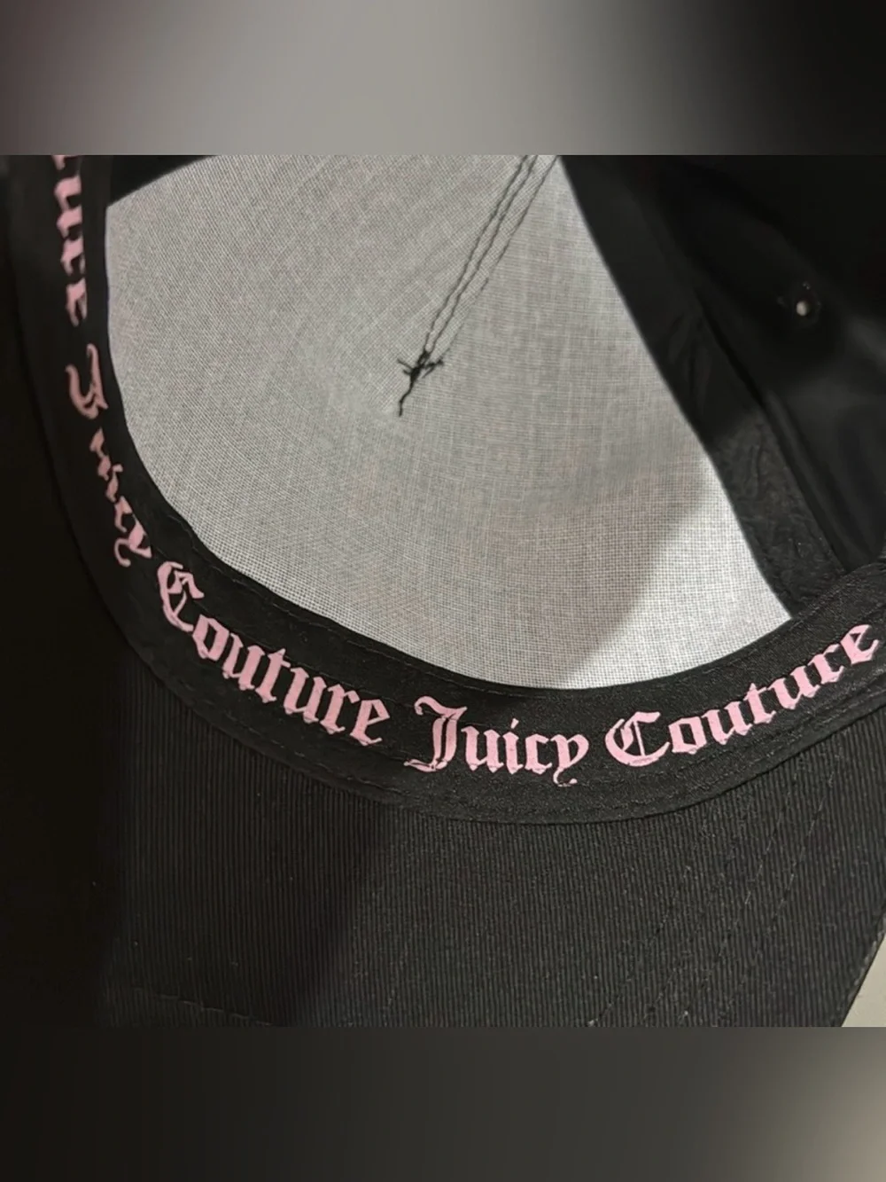 Juicy Couture Black Crystal Logo Cap NWT